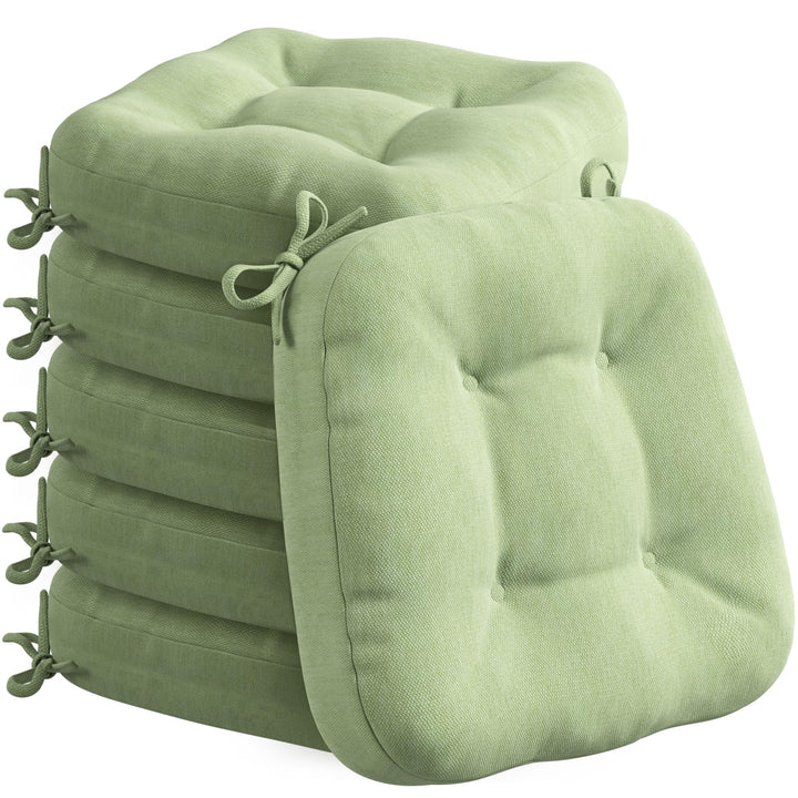 Codi Sitzkissen 40x40×8 cm 6er Set, Extra Dicke, Bequeme Stuhlkissen mit wasserabweisendem Bezug – W
