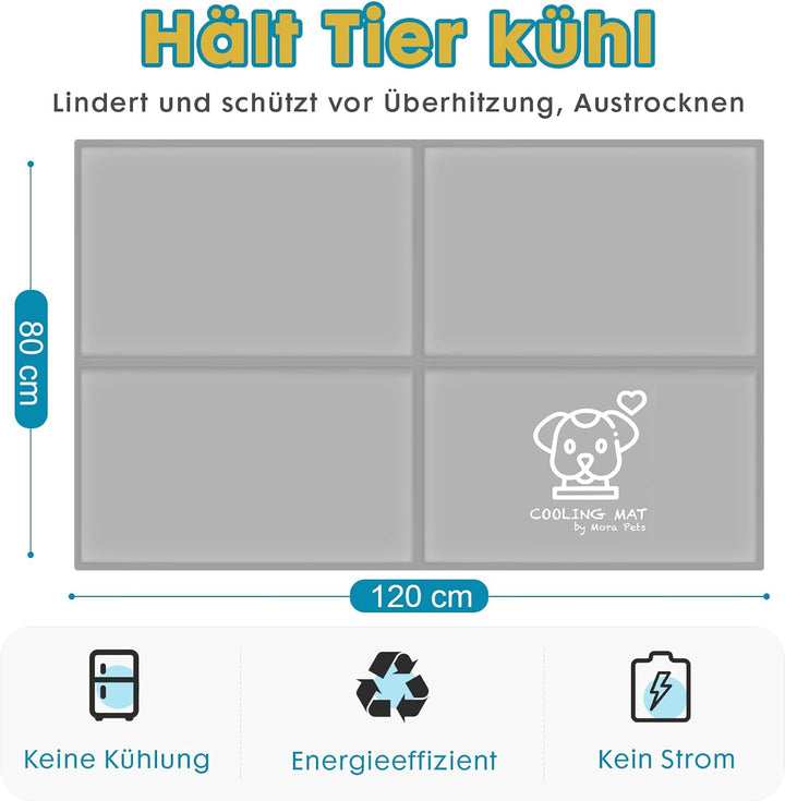 Pawtasy Kühlmatte für Hunde Kühldecke Hunde Kühlkissen mit Ungiftiges Gel für Grosse Haustiere Hunde