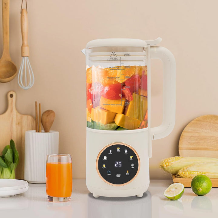 Sojamilchbereiter 1.4L 600W Vollautomatisch 16 Klingen Heiss Kalt
