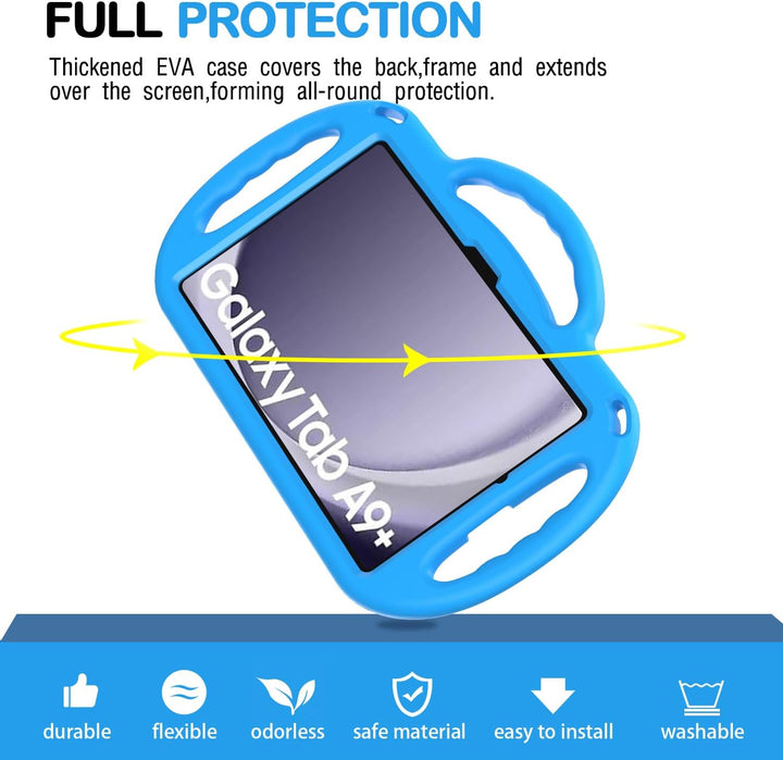 AVAWO Kinder Hülle für Samsung Galaxy Tab A9+/A9 Plus 11 Zoll 2023 Hülle, mit Band, stossfest, leich