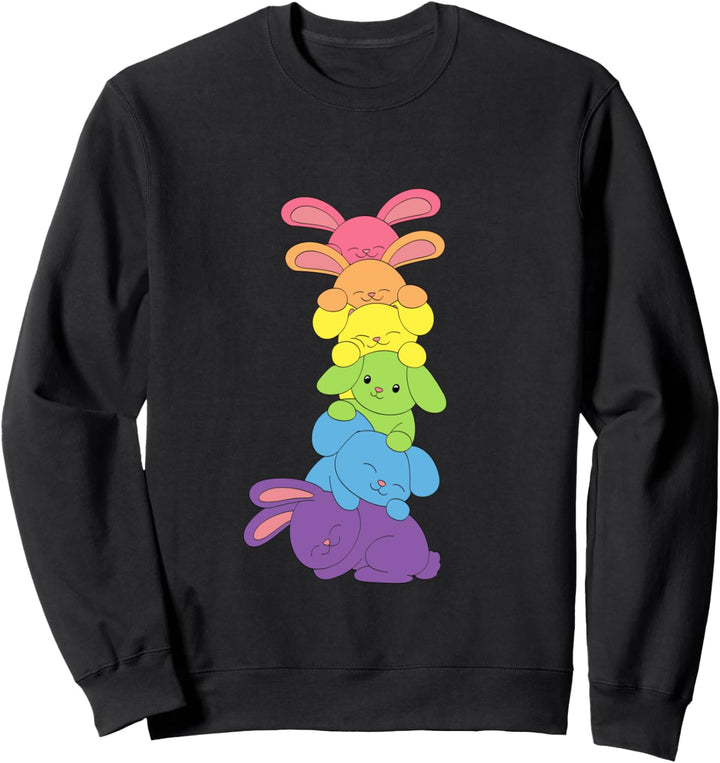 LGBT Regenbogen Gay Pride Flagge Kawaii Bunny Sweatshirt