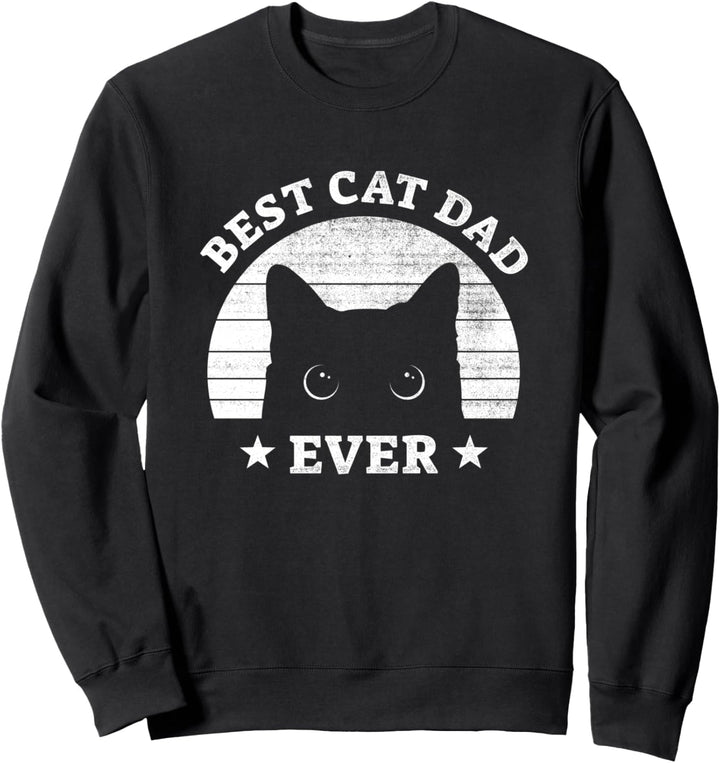 Bester Katzenvater überhaupt Retro Vintage Geschenk Sweatshirt
