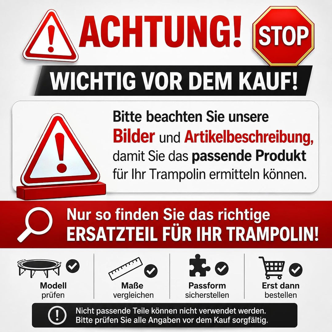 Baunsal® Trampolin Randabdeckung Ø 183 244 250 275 300 305 335 366 370 396 400 427 430 457 460 487 4