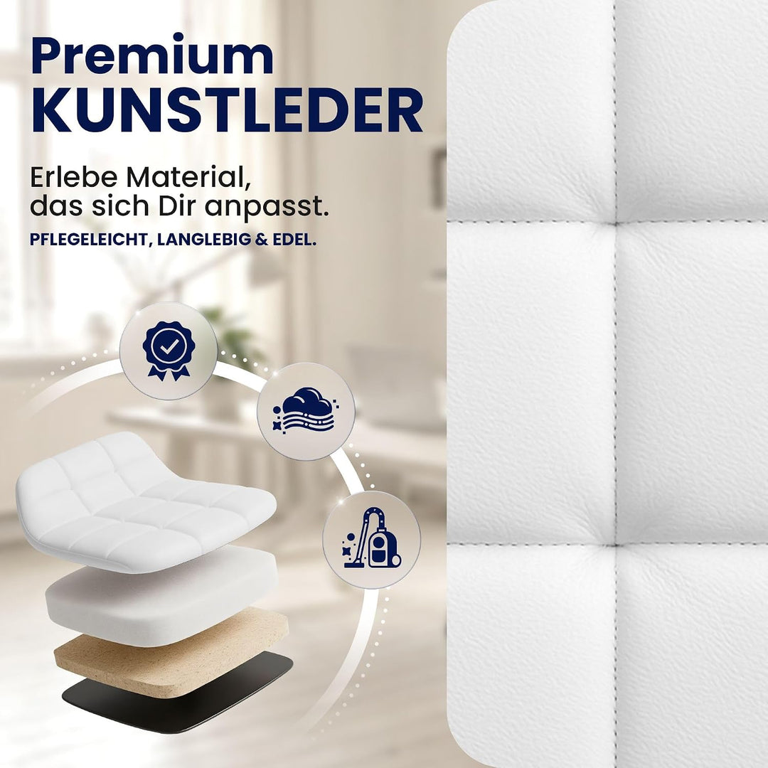 CLP Arbeitshocker höhenverstellbar mit Lehne und Rollen Medica, Arbeitsstuhl ergonomisch 360° drehba