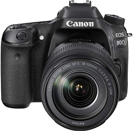 Canon EOS 80D DSLR Digitalkamera inkl. EF-S 18-135mm F3.5-5.6 is USM Objektiv (24,2 Megapixel, 7,7 c
