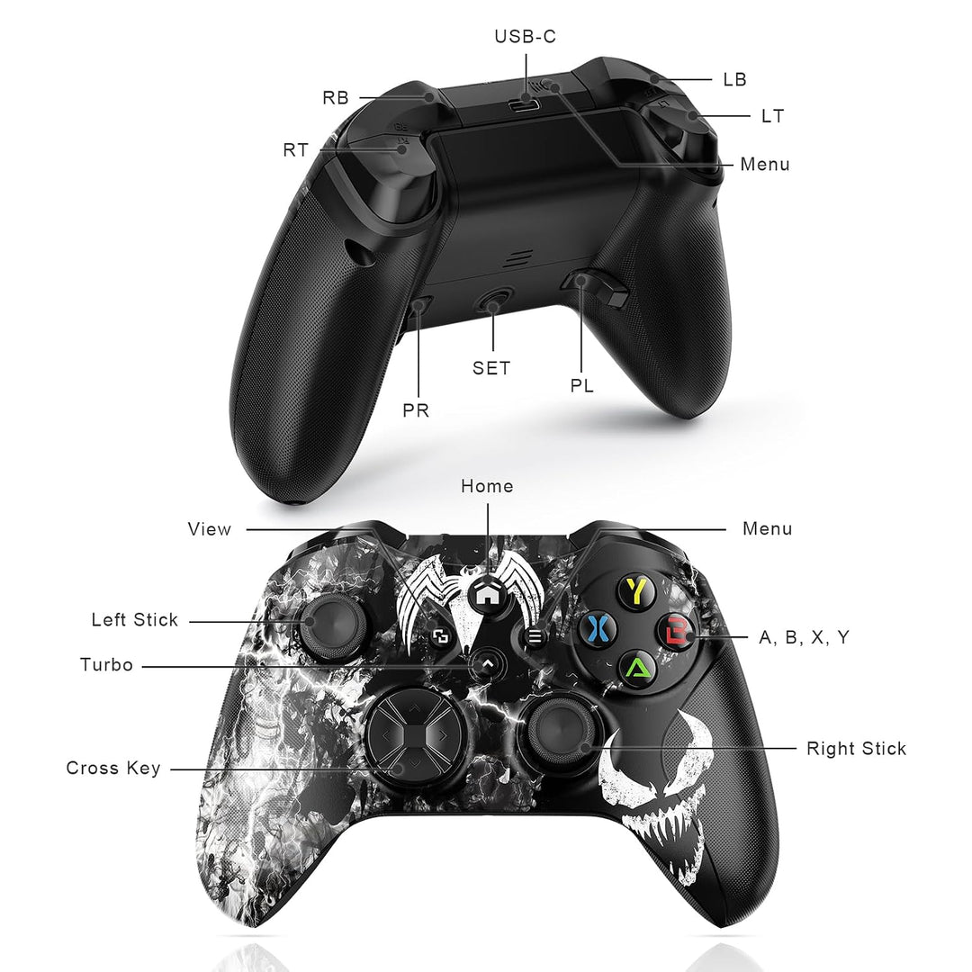 Lapezei Wireless Controller für Xbox Series S/X, Xbox One/PC, Bluetooth mit Back Paddles, Schulterta