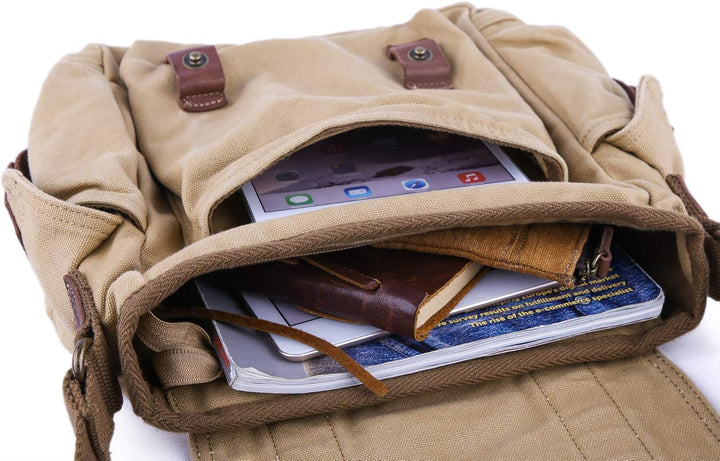 Gootium Unisex Canvas Messengertasche 21217 Khaki, Khaki