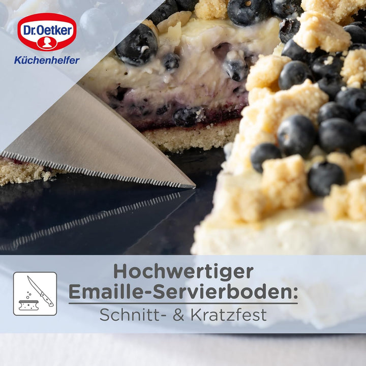 Dr. Oetker Springform Ø 28 cm Back-Liebe Emaille – Runde Backform mit schnitt- &amp; kratzfestem Emaille