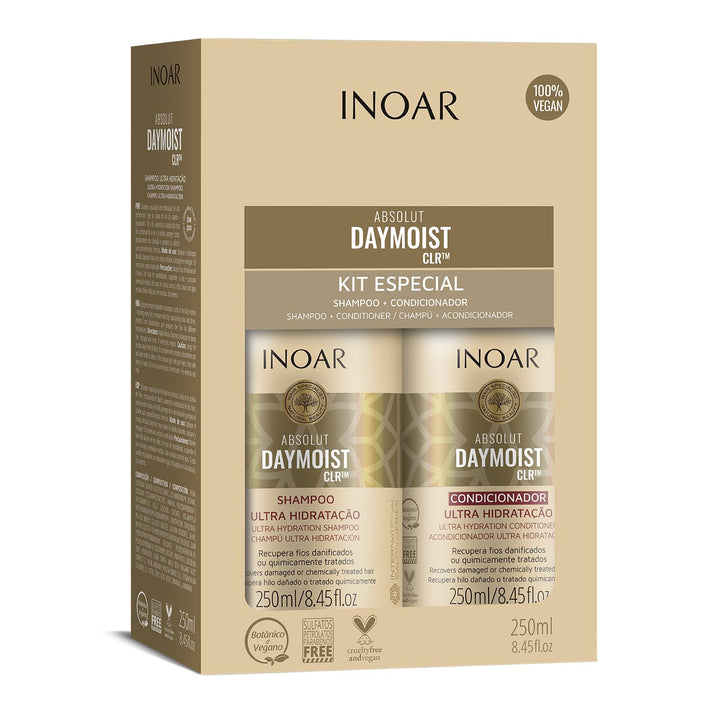 Inoar Daymoist Shampoo und Conditioner, Keratin Glättung, 1 Pack