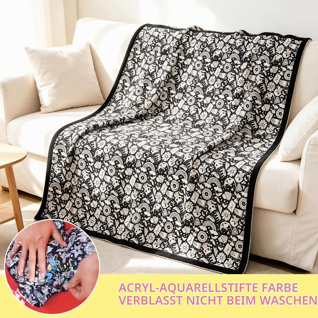 DIY Maldecke,DIY-Maldecke 150 x 125 cm,Färben Sie Ihre eigene Decke