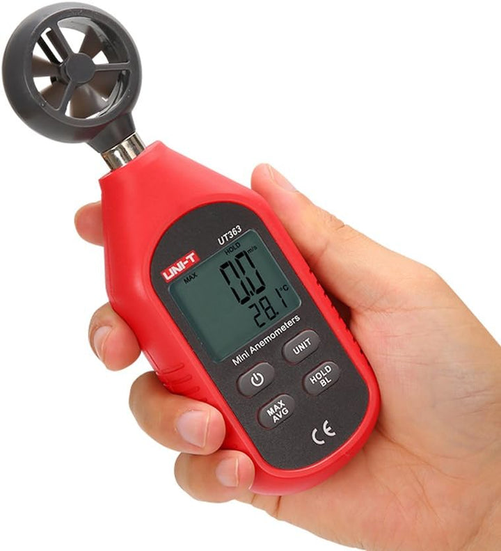 Unit 530134372 Mini-Anemometer, digital, Rot