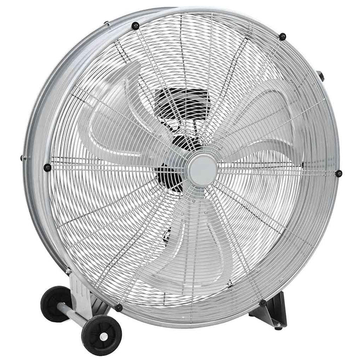 vidaXL Trommelventilator Mit Rad Silber 79 x 37 x 82 cm Aluminium, Robuster Aluminium-Ventilator, le