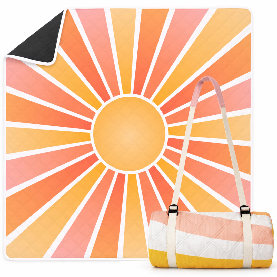 Twinzee Picknickdecke 200x200 cm Wasserdicht - Waschbare Stranddecke XXL für Strand, Camping, Outdoo