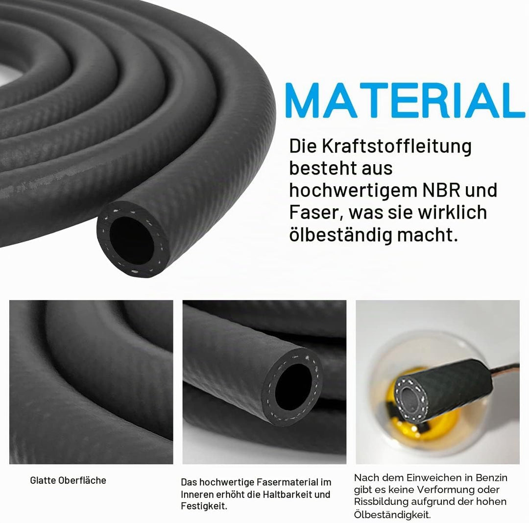 Benzinschlauch 4mm Innendurchmesser 6 Meter Kraftstoffschlauch Dieselschlauch Ölschlauch Dieselleitu