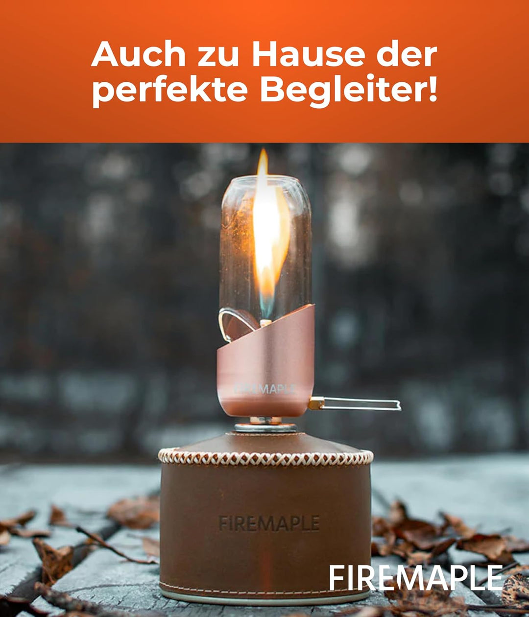 Fire-Maple Gaslampe Gaslaterne für Camping &amp; Outdoor [NUR 140g] - Gas Lampe aus Edelstahl, eloxierte