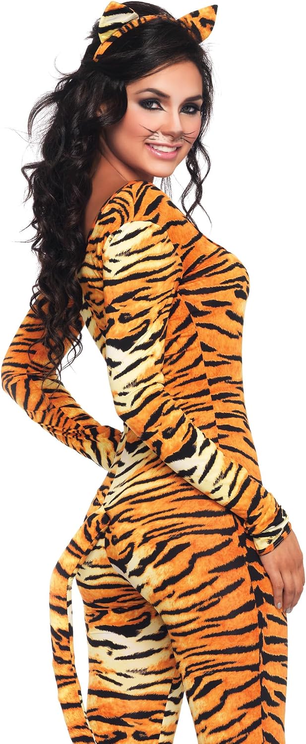 LEG AVENUE 83895 - Wild Tigress Kostüm Set, Grösse M/L, orange/schwarz Grösse: M/L (EUR 40-42), Grös