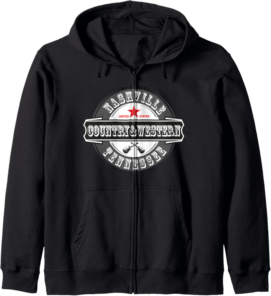 Country Music Nashville Tennessee USA Western Streetwear Kapuzenjacke