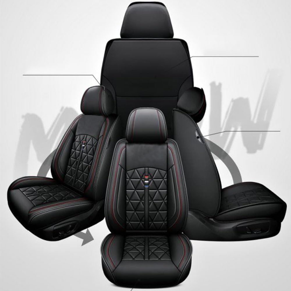 Chifeng Universal Autositzbezüge Auto Vordersitz 2 Stück Set wasserdicht PU Leder Autositzbezüge Fit