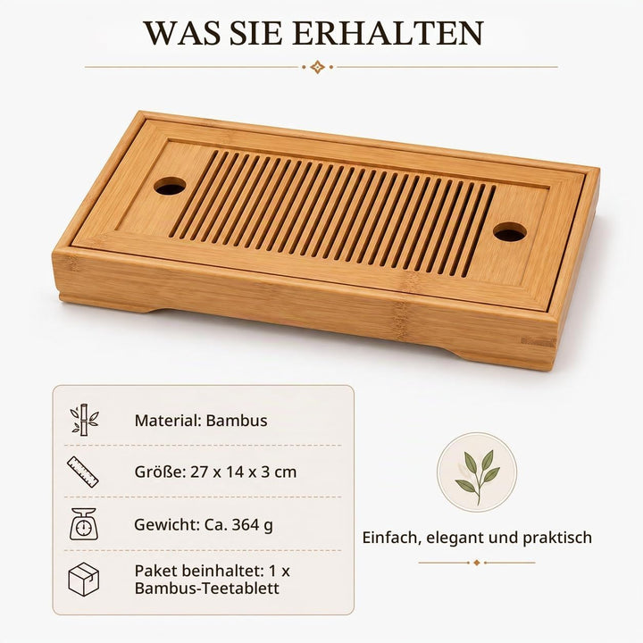 Gongfu Teetablett, Chinesischen Tee Tisch Bambus Tee Tablett, Tee Serviertablett Chinesisch Kung Fu