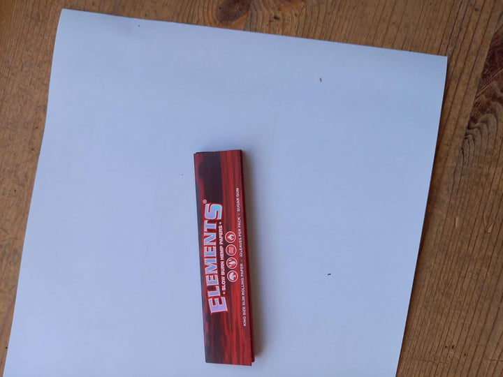 Elements 18438 RED-King Size Slim-50 Heftchen a 33 Blatt, Papier, Rot