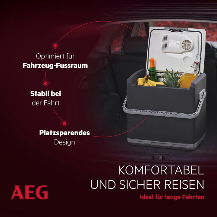 AEG Automotive Thermoelektrische Kühlbox KK 28 Liter, 12/230 Volt für Auto und Steckdose 28 Liter