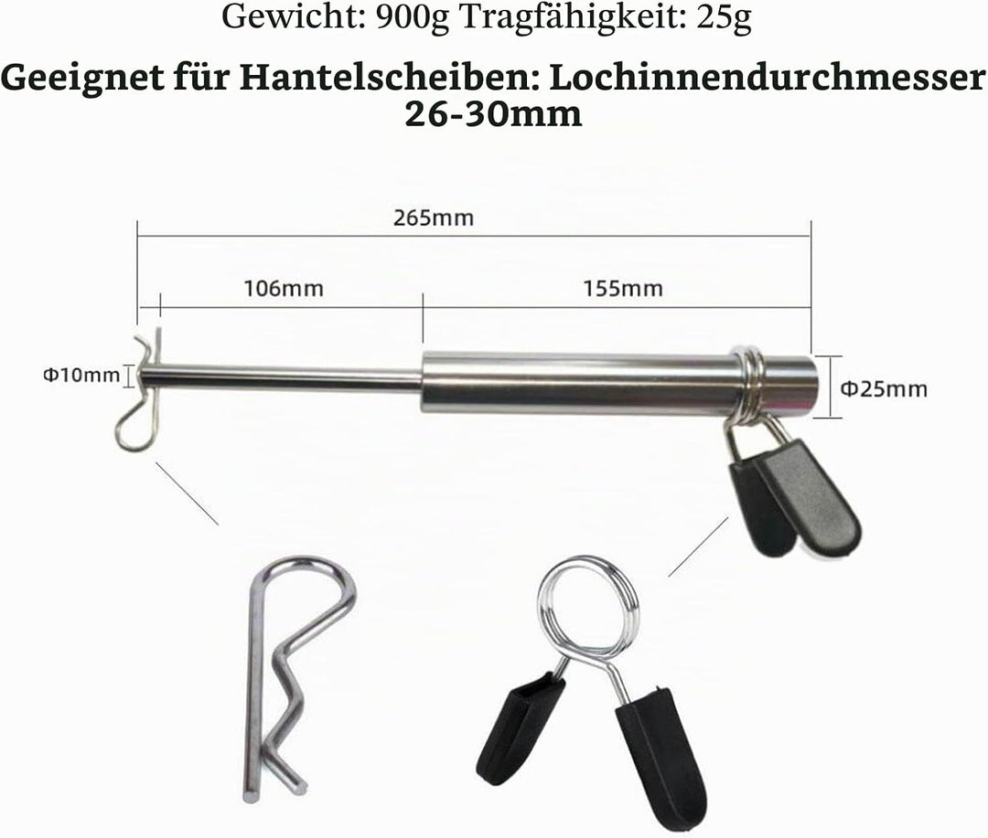 Ronyme Gym Weight Stack Pin, Weight Stack Extender Pin, 26–30 mm Stahl, erhöhen Sie das Gewicht von