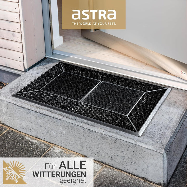 Fussmatte aussen rutschfest wetterfeste Fussmatte 45x75cm Streifen anthrazit Streifen Anthrazit (Rec
