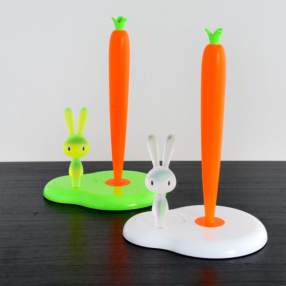 Alessi "BUNNY &amp; CARROT" Küchenrollenhalter aus thermoplastischem Harz, grün, 29,4cm, Grün
