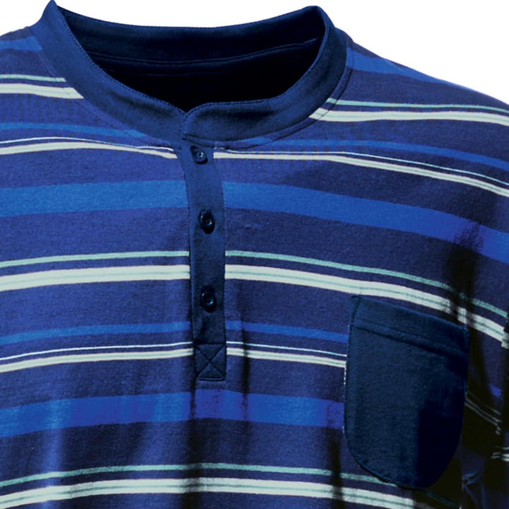 Erwin Müller Herren-Schlafanzug Single-Jersey 48 Dunkelblau, 48 Dunkelblau