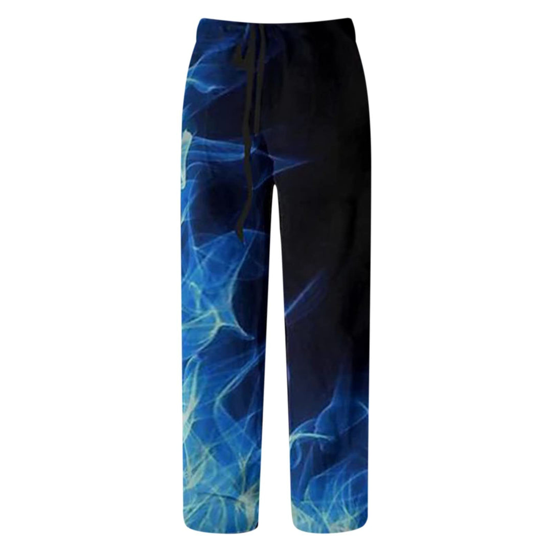 Jogginghose Herren Baggy Baumwolle Herrenmode Casual Druck Leinentasche Schnürhose Freizeithose Ther