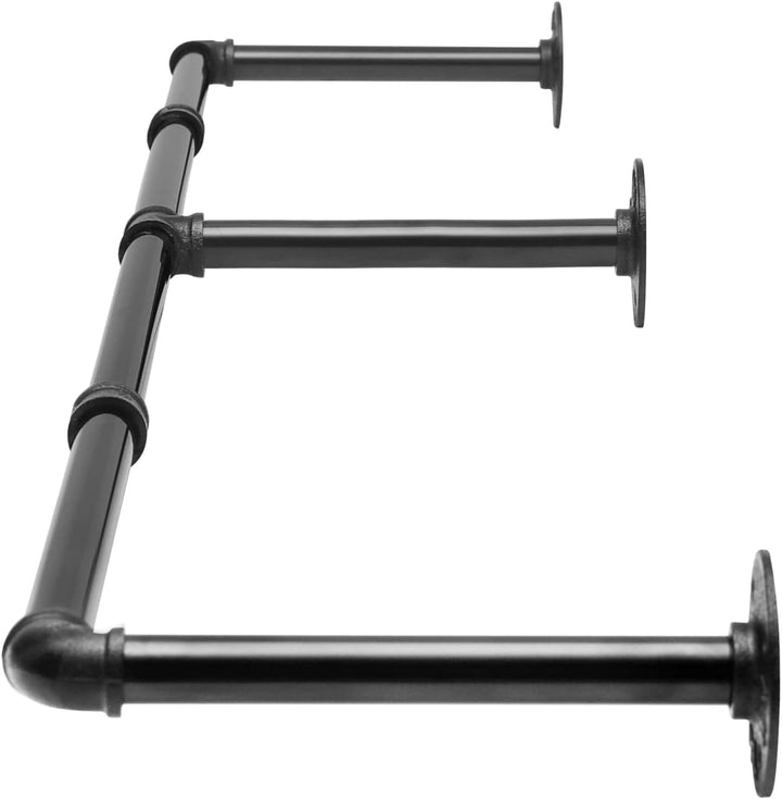Kleiderstange Wandmontage 180cm, Kleiderständer für die Wand, Industrierohr Kleiderstangen, Platzspa