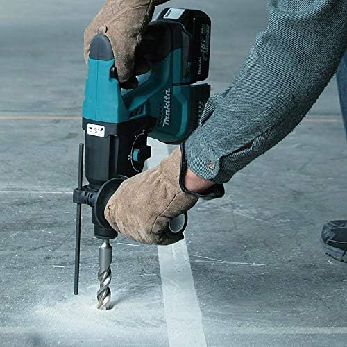 Makita Akku-Kombihammer für SDS Plus, ( 18 V/5, 0 Ah, im Makpac inklusiv 2 Akkus), DHR243RTJV, Blau,