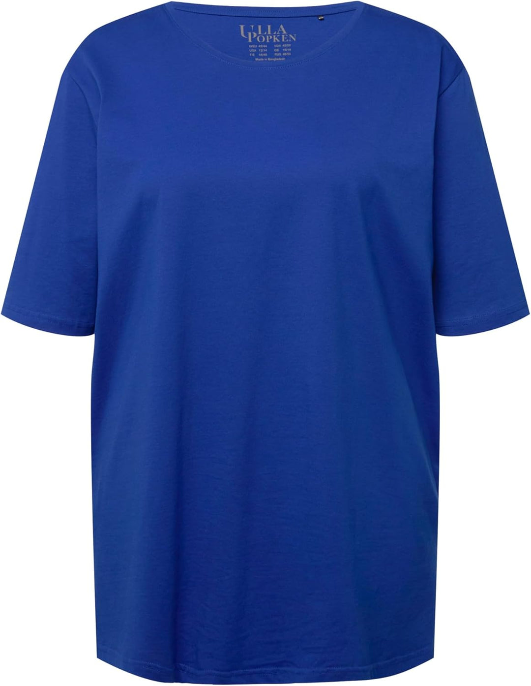 Ulla Popken Damen Basic, Rundhals T-Shirt 50-52 Kobaltblau, 50-52 Kobaltblau