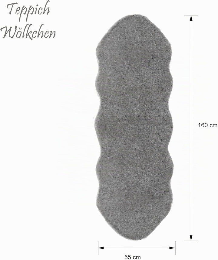 Teppich Wölkchen Fellteppich, Kunstfell Teppich Waschbar, Hasenfell Imitat, Kaninchenfell, Kurzfell