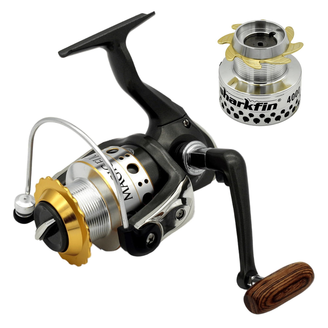 Paladin Spinnrolle - Angelrolle 4+1 BB Magic Flight Freilaufrolle FD 4000 Frontbremse Feederrolle in