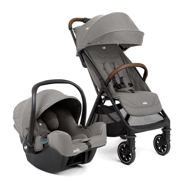 Joie Pact™ Pro Travel-System, Buggy + i-Snug™ 2 Babyschale, ab Geburt Pebble, Pebble