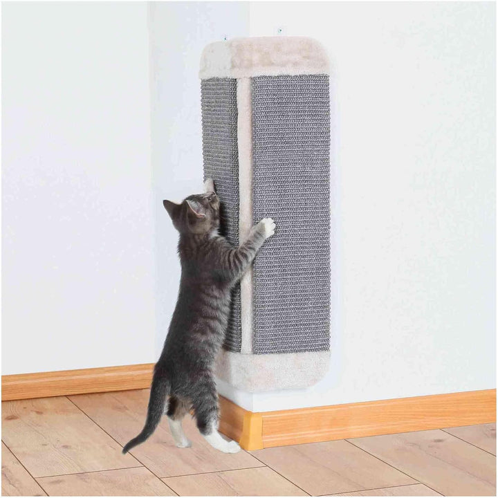 Trixie 43435 Kratzbrett für Zimmerecken, 32 × 60 cm, grau/lichtgrau grau 1 Stück (1er Pack), grau 1
