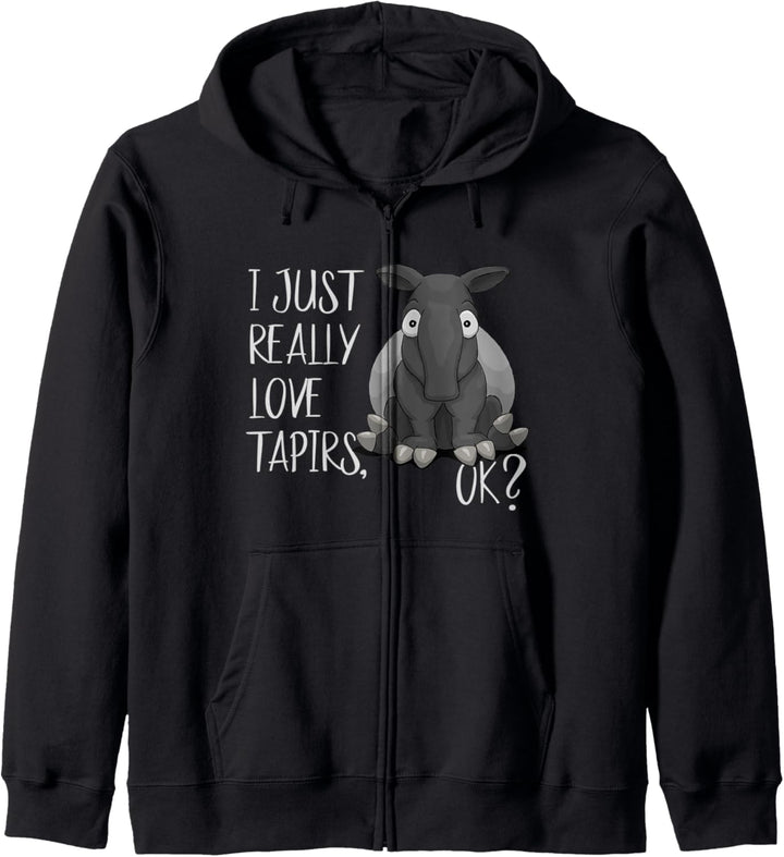 Ich mag einfach Tapire Cool Lässiges Schabracken-Tapir Kapuzenjacke