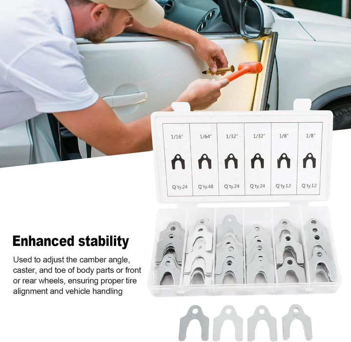 CHICIRIS 144pcs Auto Alignment Body Shim Kit Zum Einstellen von Körperteilen oder Sturzausrichtungss