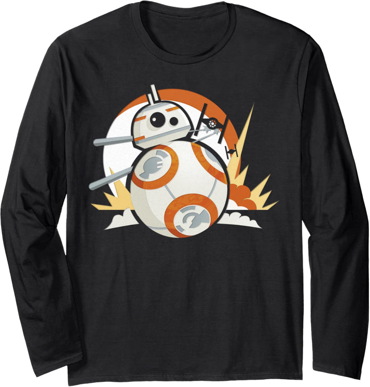Star Wars The Force Awakens BB-8 Zoom Poster Langarmshirt