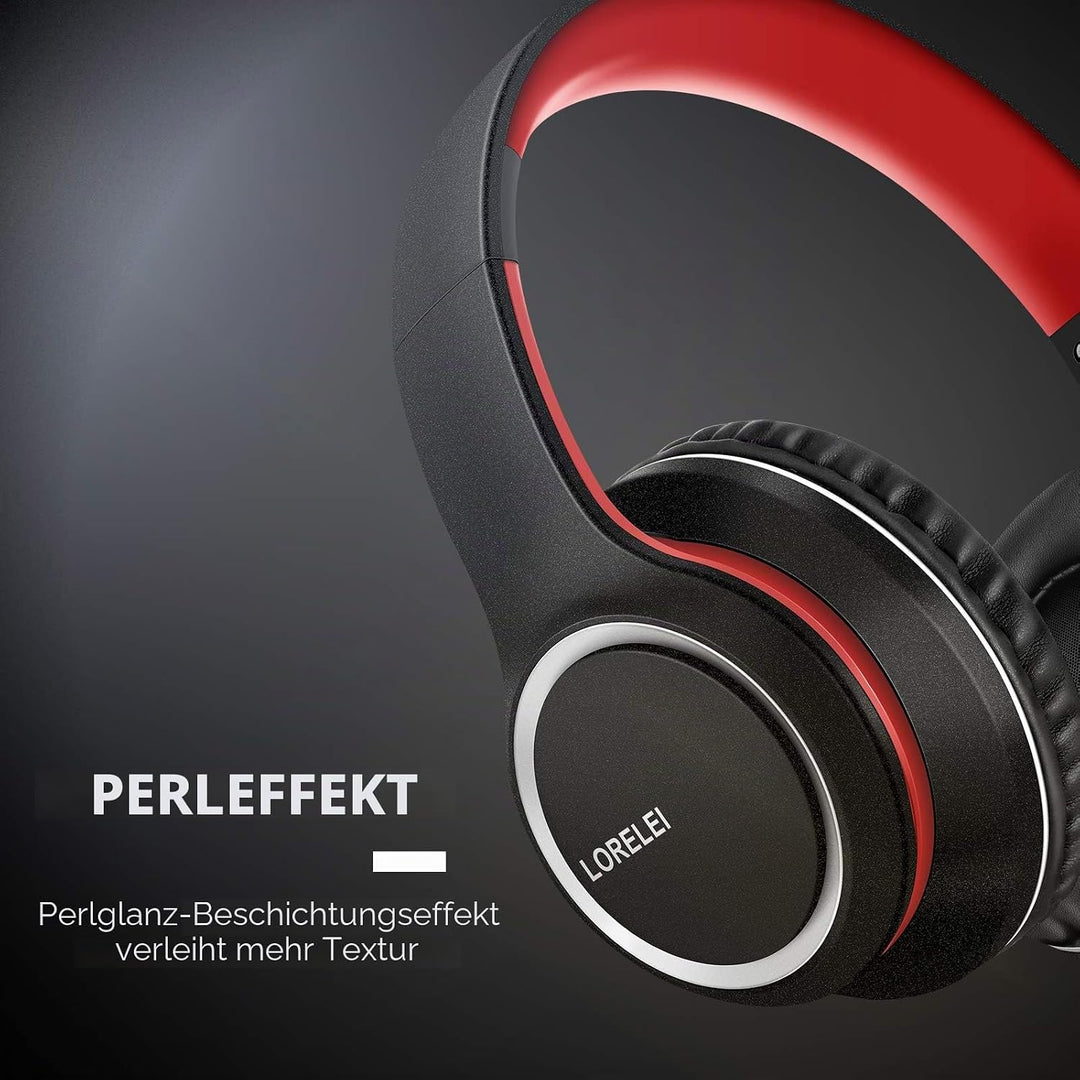 LORELEI X8 Over-Ear-Kopfhörer mit Mikrofon mit 1,45 m verwicklungsfreier Nylonschnur und 3,5-mm-Stec