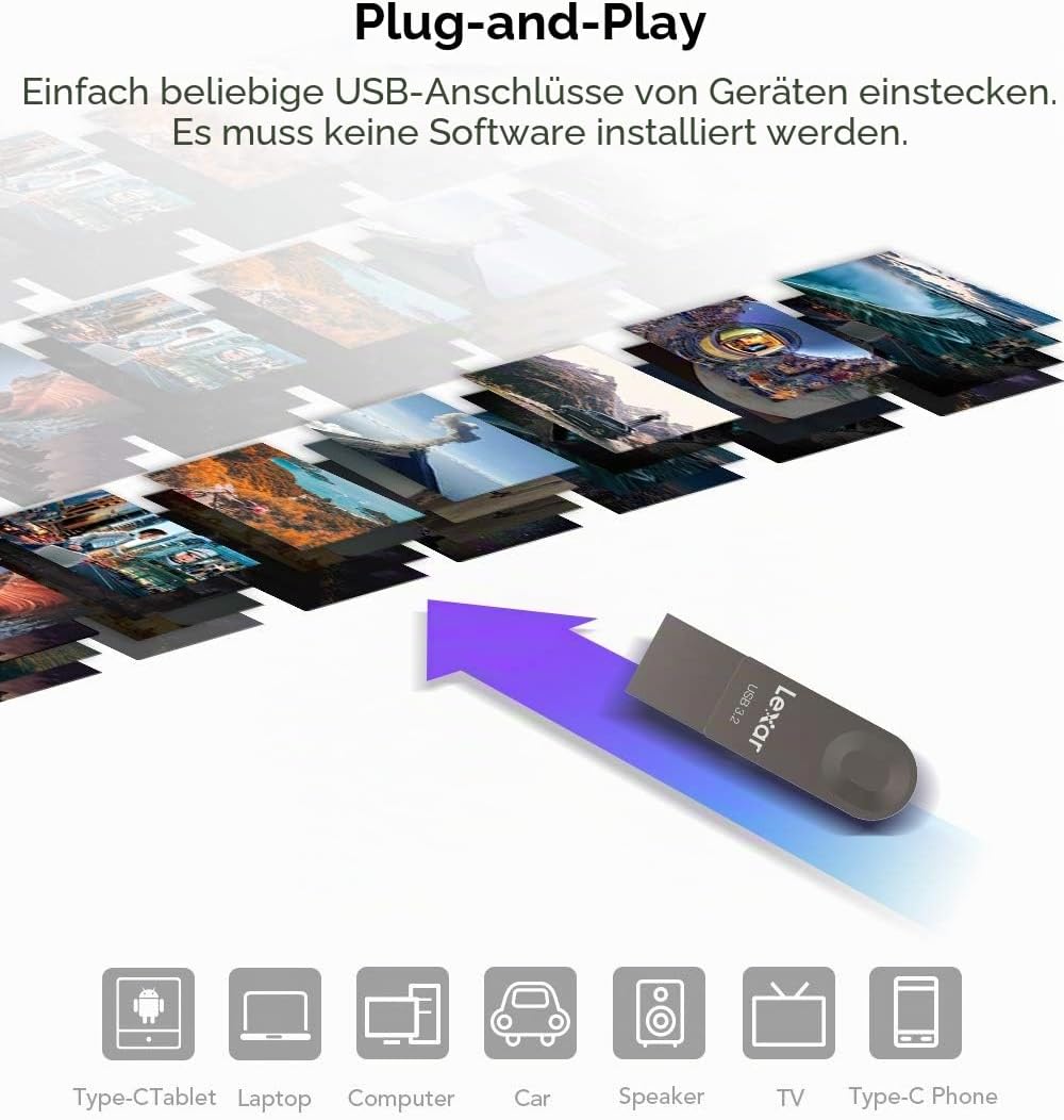 Lexar USB-Stick, 64 GB, USB C &amp; USB A, USB 3.2 Gen 1, Speicherstick mit Einer Lesegeschwindigkeit vo