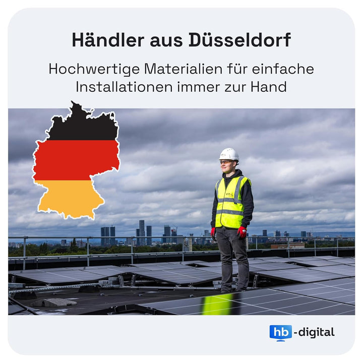 HB-DIGITAL 2x 20m 6mm² Solarkabel Verlängerungskabel Kabelpaar für Photovoltaik Anlagen H1Z2Z2-K mit