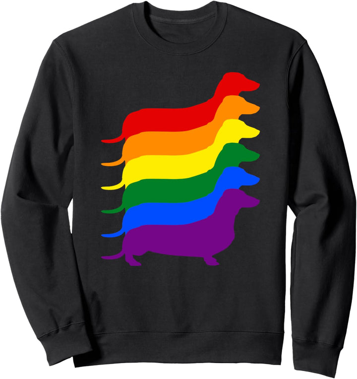 Gay Pride Dackel, LGBT, Regenbogen-Flagge, Bewusstsein Sweatshirt