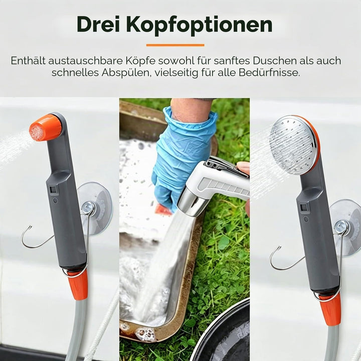 Zooma Tragbare Duschen Camping Dusche, Campingdusche mit Tauchpumpe, Tragbar Outdoor Dusche Wasserpu