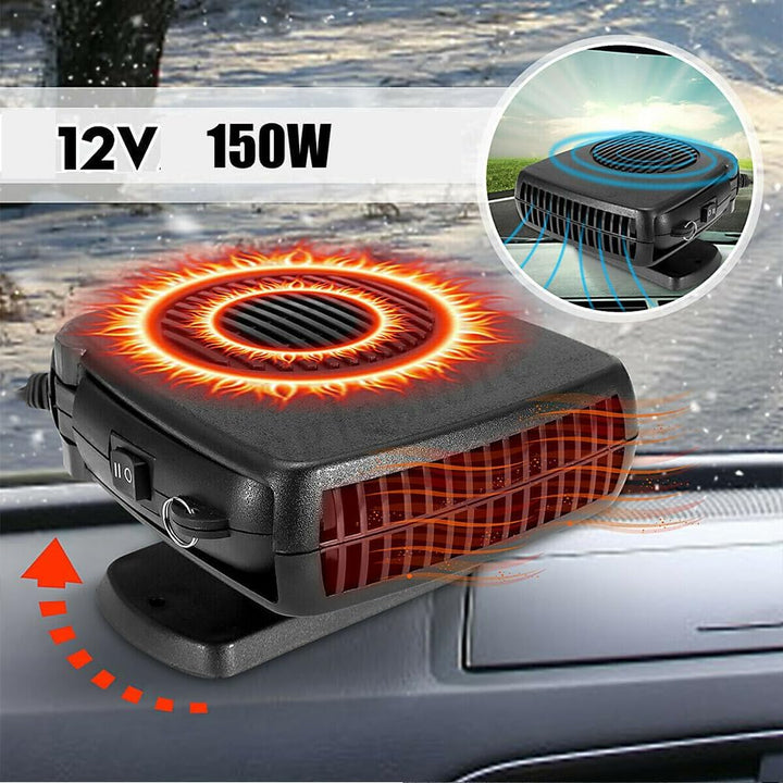 Baceyong 200W 2 in1 Tragbare Auto Heizung Heizung Lüfter Defroster Defogger für Auto LKW Schwarz 12V