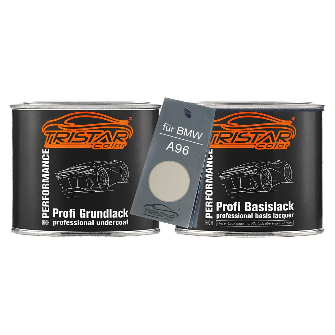 TRISTARcolor Autolack Dosen Set für BMW A96 Mineralweiss Perl 1,0L