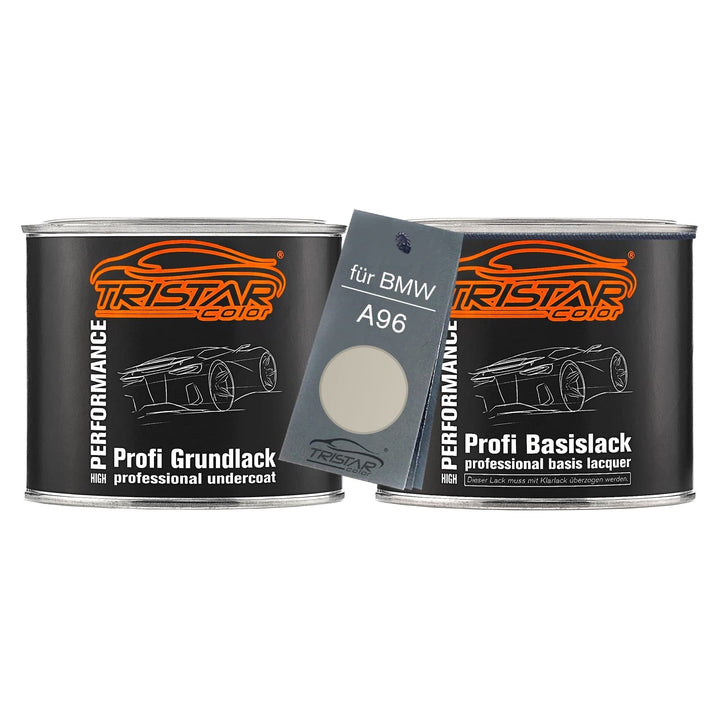 TRISTARcolor Autolack Dosen Set für BMW A96 Mineralweiss Perl 1,0L