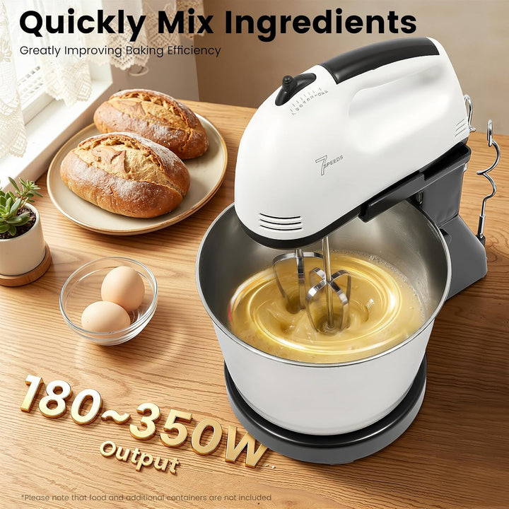 1.7L Küchenmaschine Elektrisches Knetmaschine Rührmaschine Standmixer 7-Gang Teig Rührmaschine Stabm