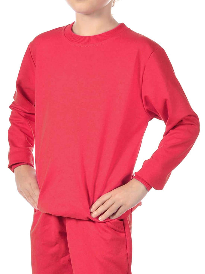 Mädchen Pullover Kinder Pulli Langarm Sweatshirt 30321 152 Rot, 152 Rot